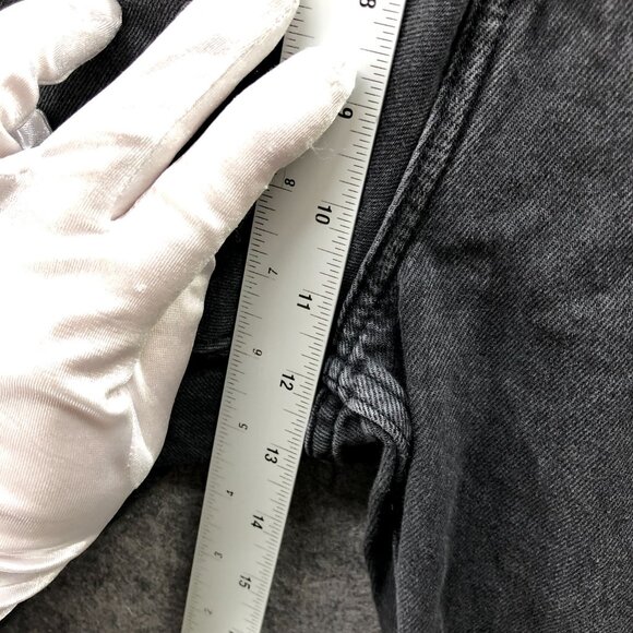 H&M Youth Teens 18 Loose Ample Denim Shorts Black Relaxed High Rise Girls - Picture 7 of 11